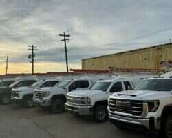 The LSM Service Division service truck fleet, Grande Prairie